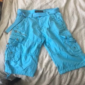 Neon blue shorts